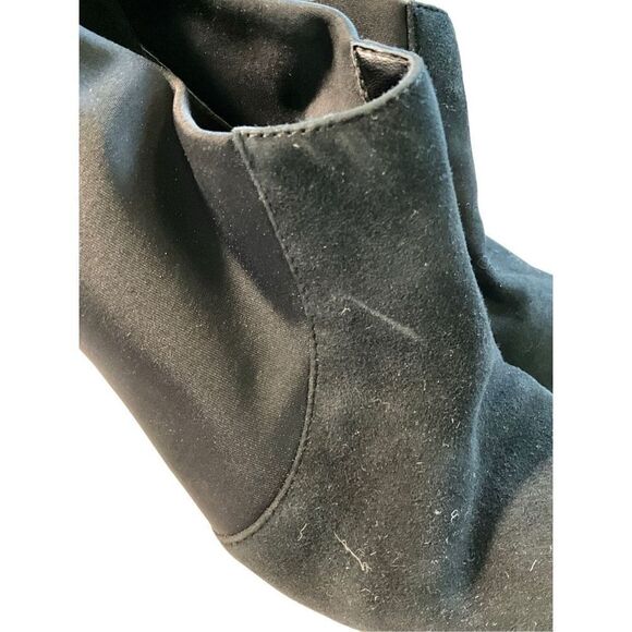 Anne Klein Belicimo Leather Suede Black Booties - Picture 10 of 14